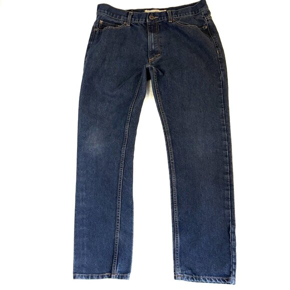 VINTAGE GENES Mens Jeans 34x30 Actual L 29" Slim Fit French Terry Denim Blue - Picture 1 of 14